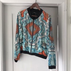 Unique floral design jacket